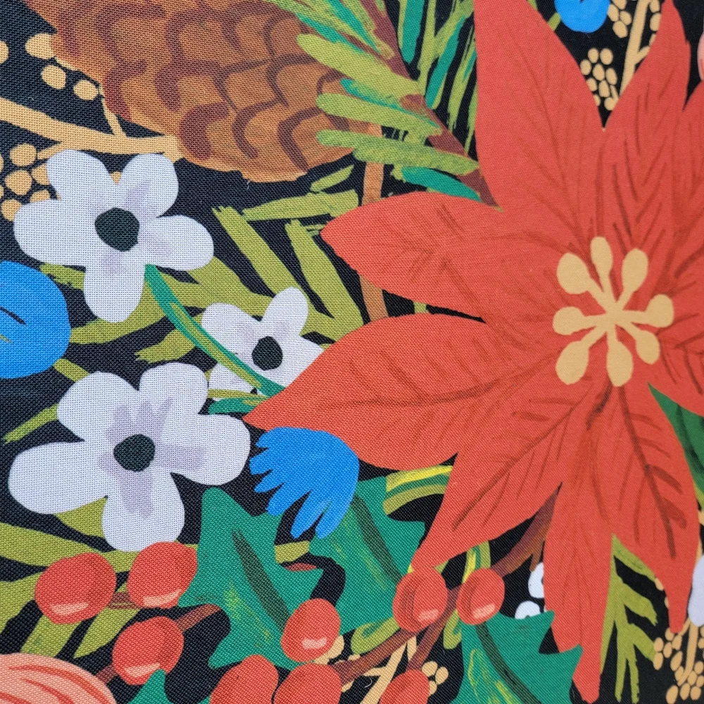 NWT RIFLE PAPER X LOLOI ATELIER POINTSETTIA AND PINE CONE 27